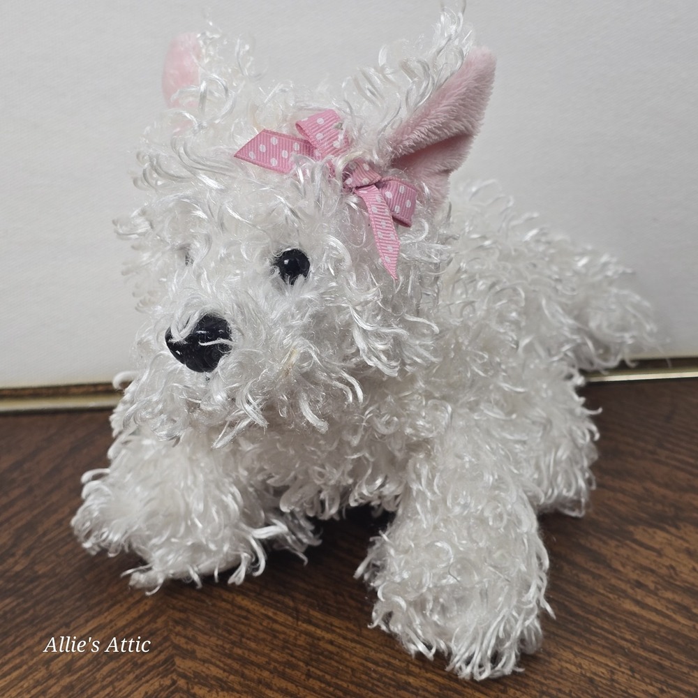 Ganz‎ Webkinz White Terrier Dog Stuffed Animal Puppy 8" Plush No Code Plush Toy